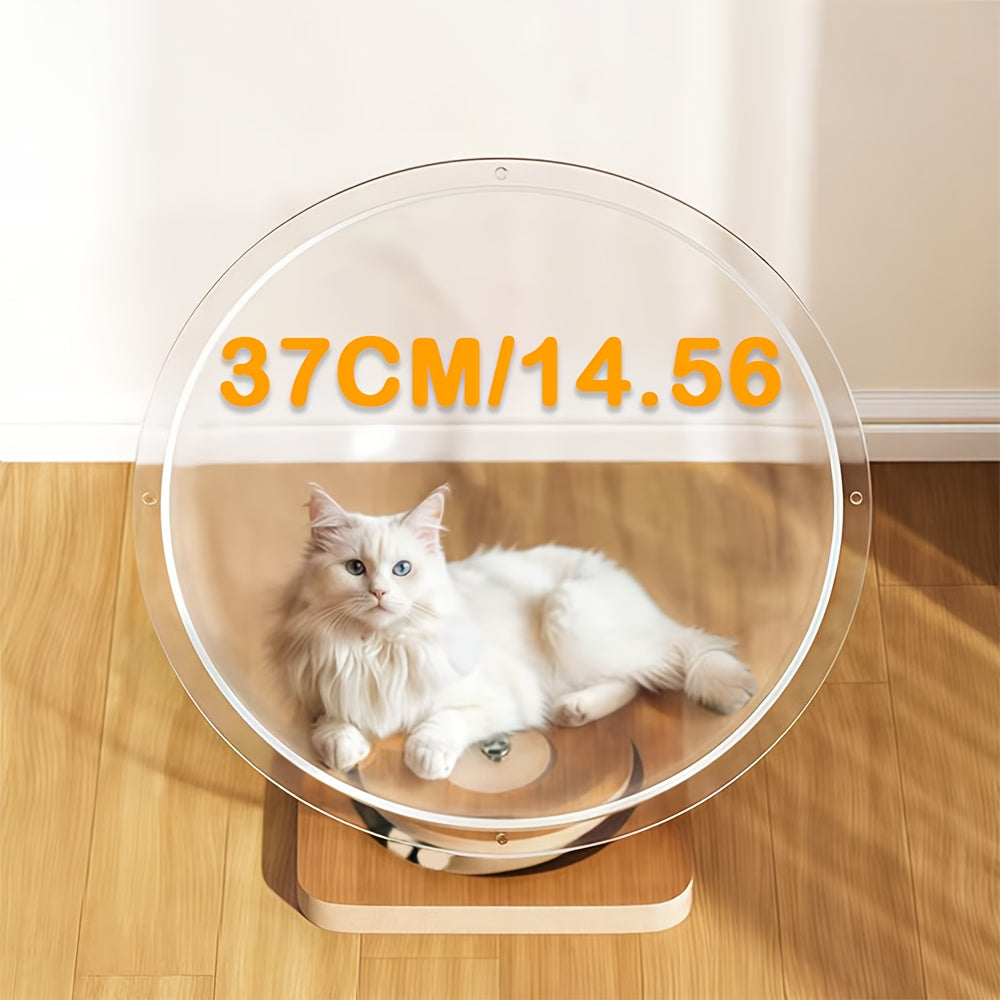The Transparent Space Capsule Two-in-one Grinding Claws Are Not Wrong To Play, Protect The Furniture, The Cat Can Rotate With A Nudge, Open The Happy Self-hilarity Mode, With A Rail Ball Toy, Big Cats And Kittens Can Be