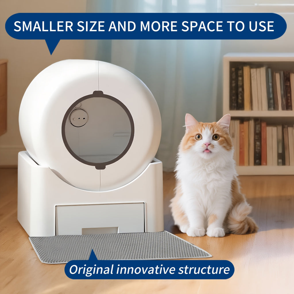 Smart Self-Cleaning Litter Box Pro 71L XL Capacity - APP\u002FWiFi Control, Odorless, Anti-Pinch Safety, Quiet, All Cat Litters Compatible, Includes Waste Bags and Mat, Suitable for Multi-Cat Homes, Quiet Pet Care, Sleek Pet Accessory, Highquality Build,