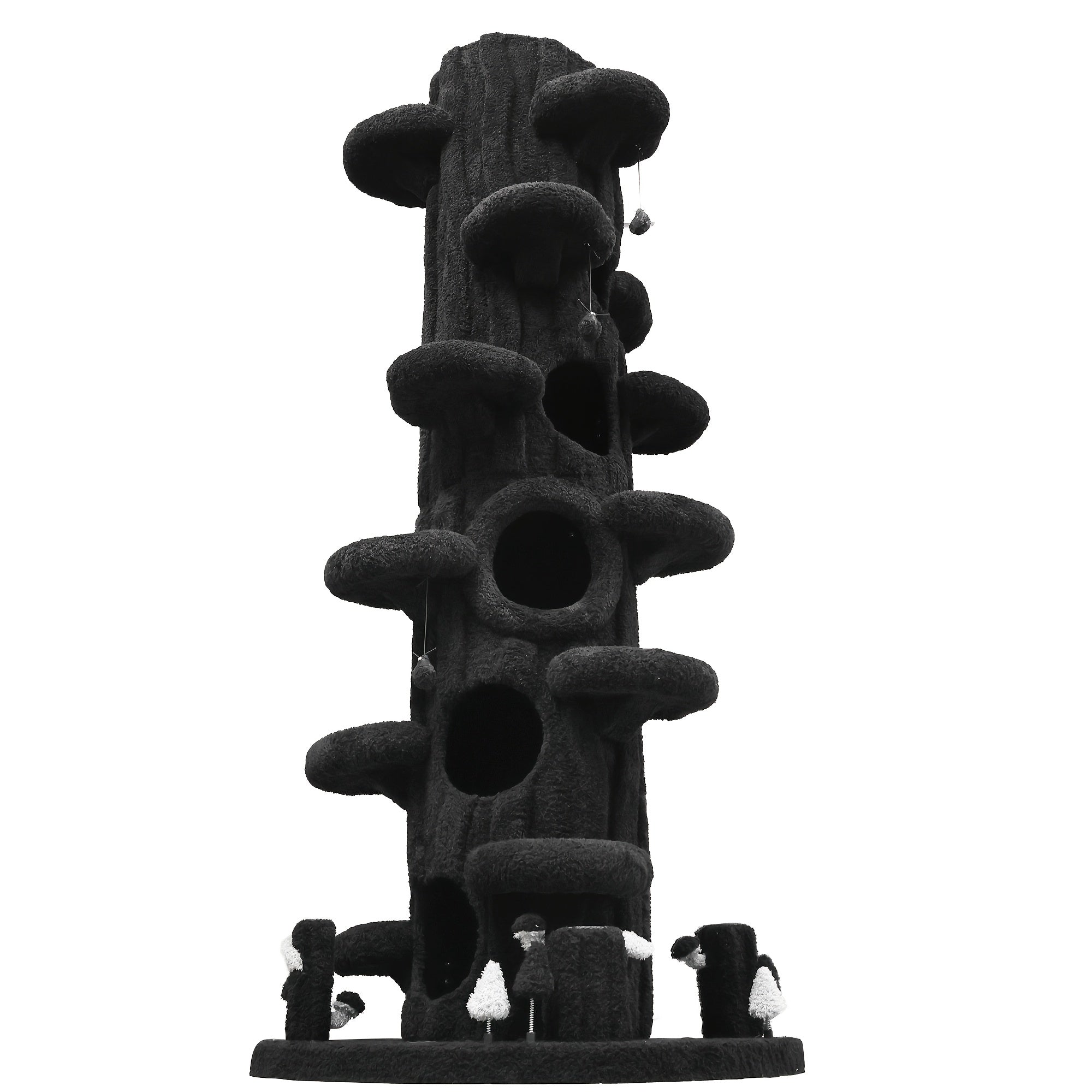 Oversized Luxury Cat Tree Tower for Multi-Cat Households - Tall Sturdy Design with Plush Platforms, Scratching Boards, Cat Condo & Top Perch - Durable Upholstered Cat Furniture for All Sizes
