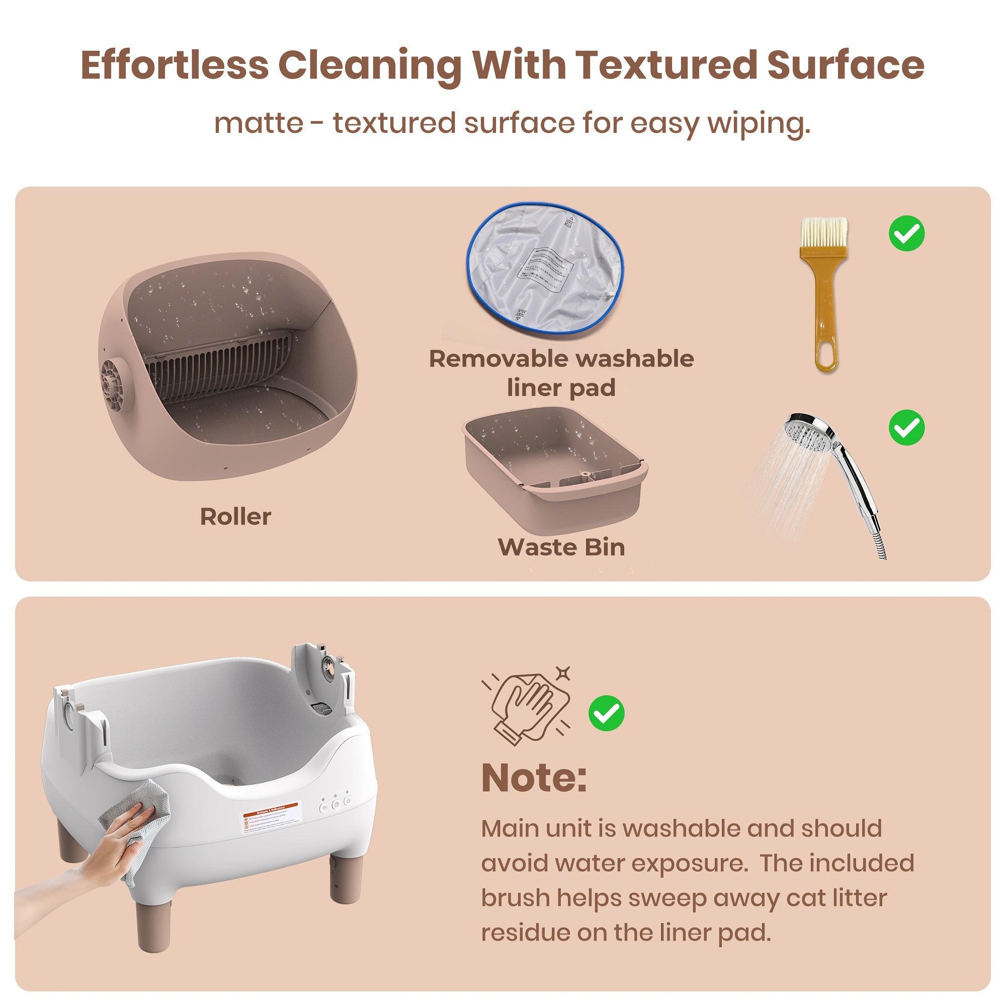 Extra-Large Smart Self-Cleaning Cat Litter Box with App Control & Automatic Scooper - 3.43 Gallon Large Capacity, 14-Day Hands-Free Operation, Odor Eliminating System, 2.4G WiFi Connected, Modern Design for Multi-Cat Households & Busy Pet Owners, Compatib