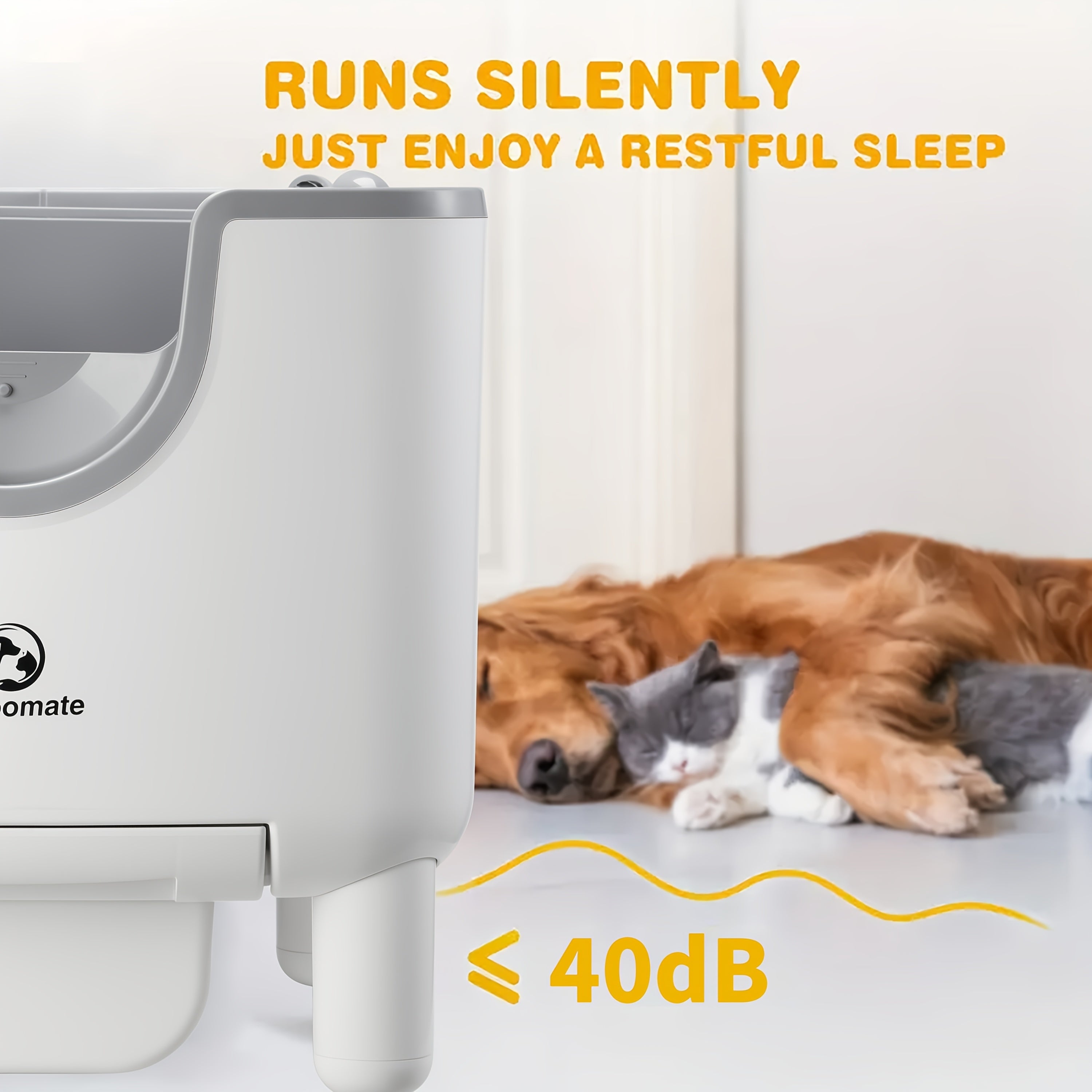 1pc Furoomate Self-Cleaning Litter Box, Open-Top Automatic Cat Litter Box, Easy Maintenance, With Built-in Safety Features And Odor Control Christmas Cat Toys For Indoor Cats, Without Battery