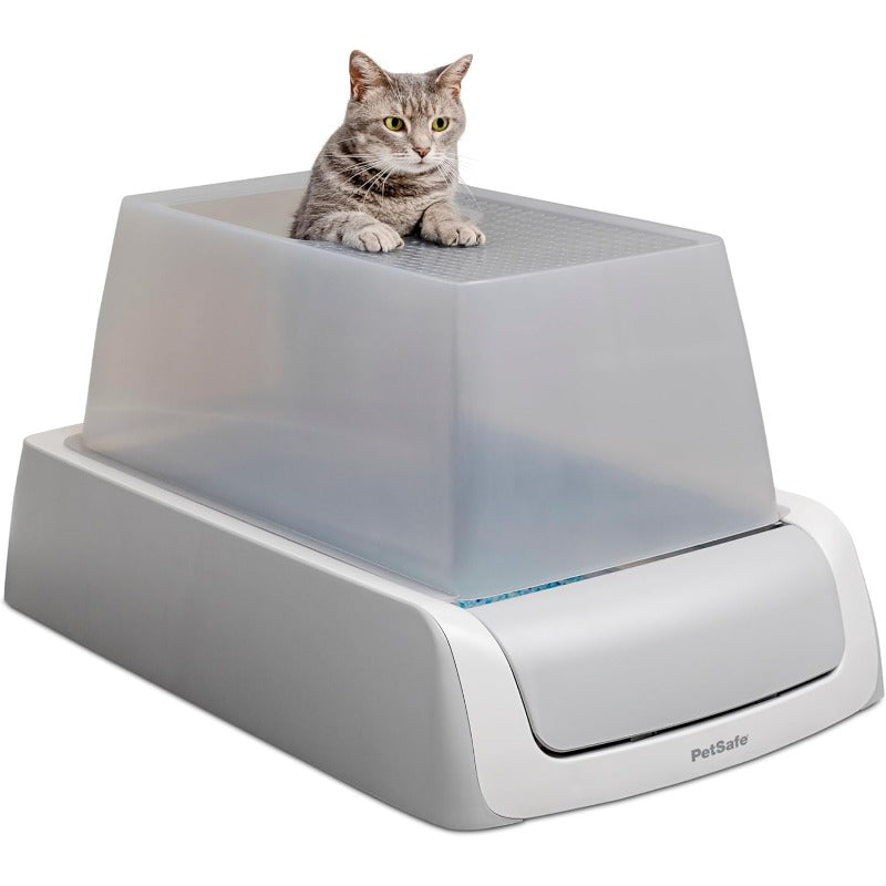 Self-Cleaning Automatic Litter Box with Crystal Pro Legacy - Top-Entry Motion-Sensing Cat Litter Box, Automatic Cleaning System with Health Tracker & Disposable Crystal Tray - Odor-Free Hygienic Waste Disposal, Low-Tracking