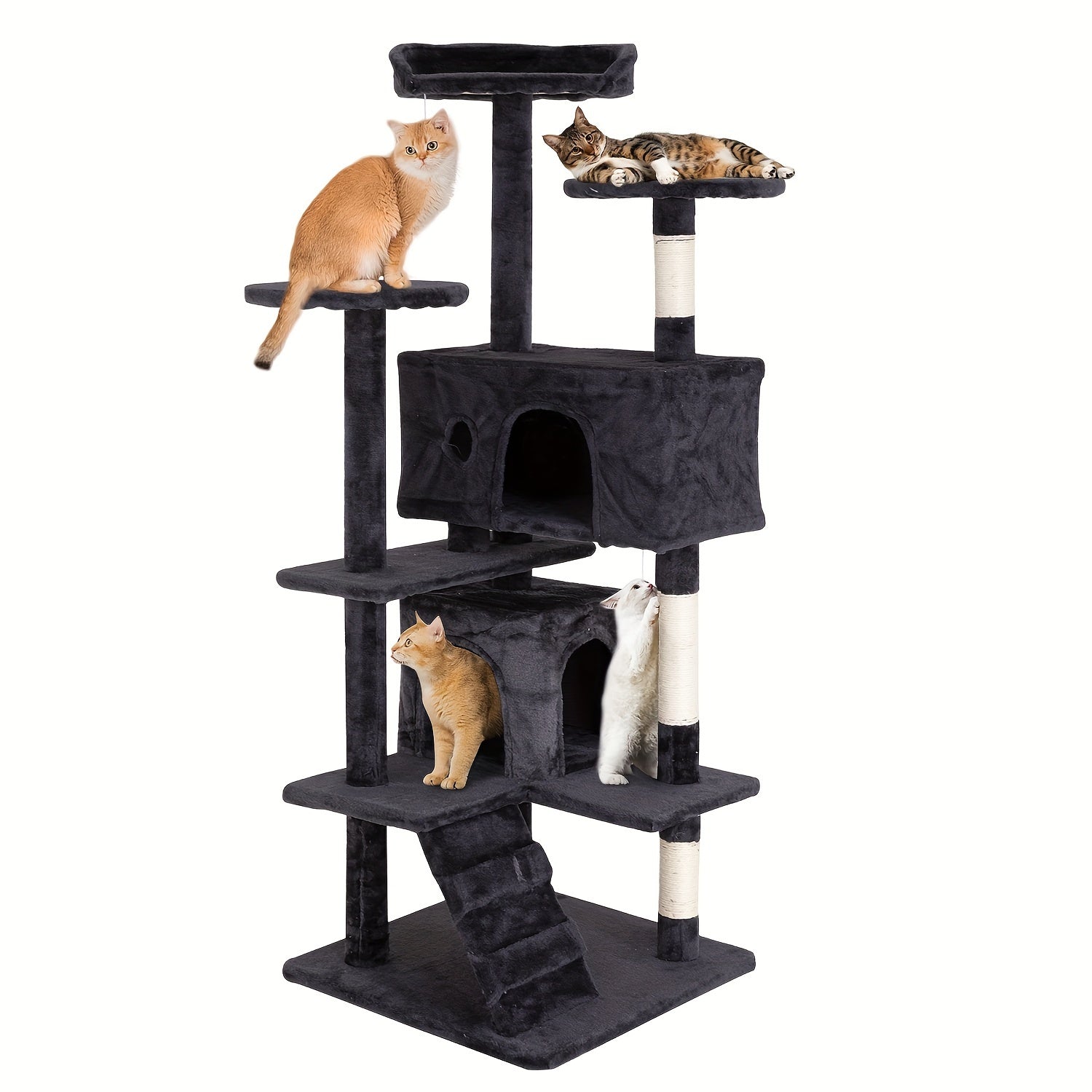 70\u002F54'' Cat Tree, Large Cat Tower Beautiful Perfect Gift for Cats, Multi-Level Furniture Activity Center with Scratching Post Stand House Apartment Fun Toy Kitten Pet Playhouse, Easy to Assemble, Gift