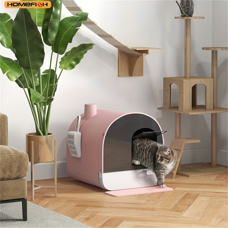 HOMEFISH Fully Enclosed Cat Litter Box\u002FCat Litter Box