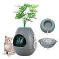 Smart Self-Cleaning Litter Box Smart Self-Cleaning Litter Box with Plant Decor | Premium Litter Box Furniture with Odor Removal System