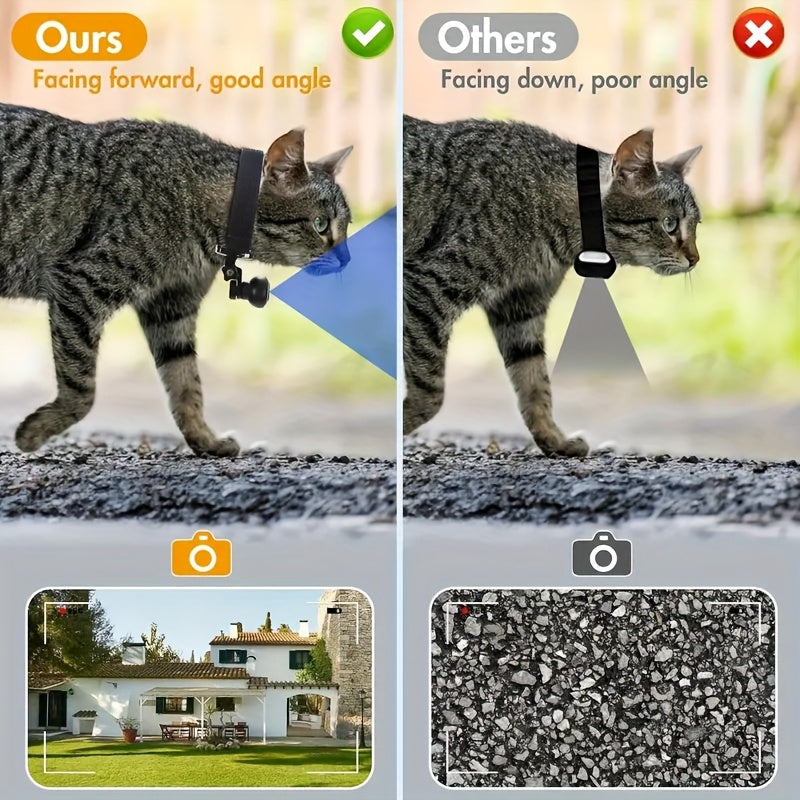 HD 1080P Dog Tracker Collar, No WiFi Needed Cat Collars Camera Sport\u002FAction Camera With Video Records, Mini Body Cam Indoor\u002FOutdoor Wireless Collar Pet Supplies\u002FStuff Designed For Dogs\u002FCats Birthday Gift