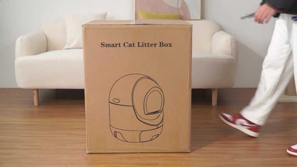 Smart Automatic Cat Litter Box Automatic Scooping And Odor Removal App Control Support 2.4G WiFi For Multiple Cats Double Odor Removal