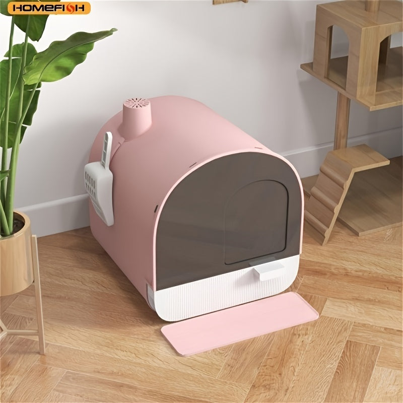 HOMEFISH Fully Enclosed Cat Litter Box\u002FCat Litter Box