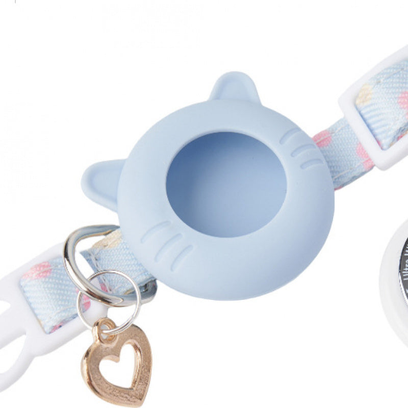 2025 GPS Tracker Compatible Cat Anti-Loss Collar with Anti-Suffocation Safety Lock, 3 Colors (White\u002F\u002FPink) - Adjustable Anti-Range Buckle & Bell-Free Design, Built-In Locator Slot for Microchipped Kittens & Cats (Durable PVC Coll