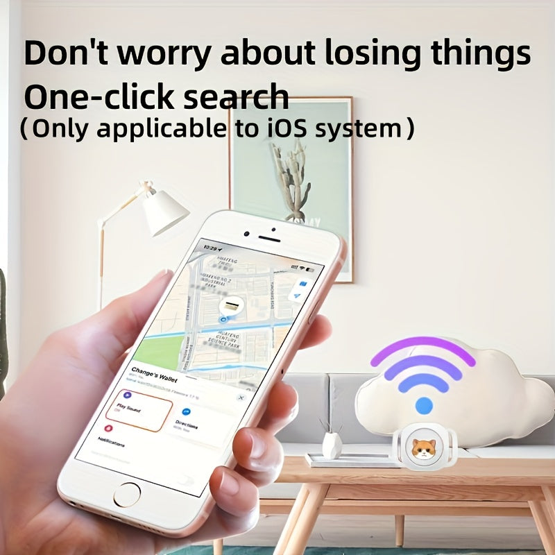 Wireless Pet Tracker Adjustable, Reflective Wireless Pet Tracker - Lost-Proof, Key Finder for Dogs and Cats, Compatible with Apple FindMy App, No Monthly Fee, Cat Collar Tracker (Available Only for IPhones)