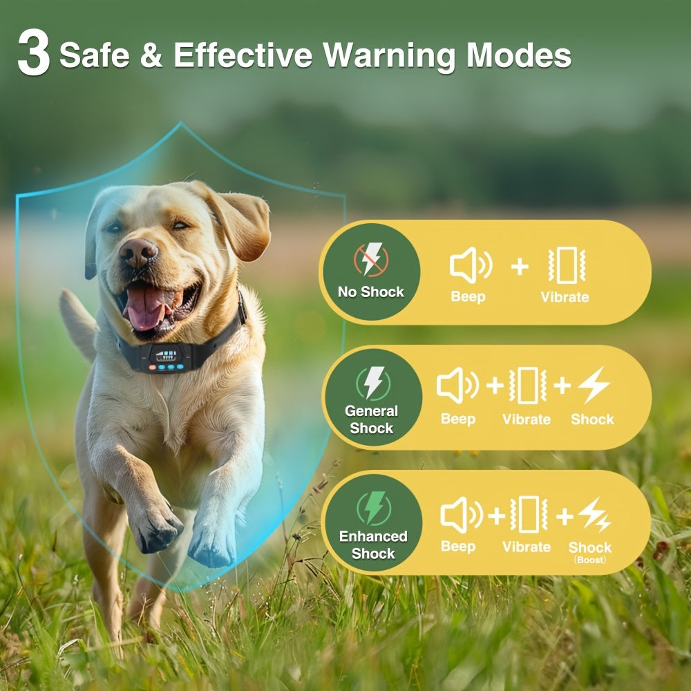 Electric Fence For Dogs - GPS Wireless Dog Fence Collar With 3 Warning Modes, Radius 33-9999 Yards, Rechargeable Dog Fence System Dog Fence Only For Outdoor