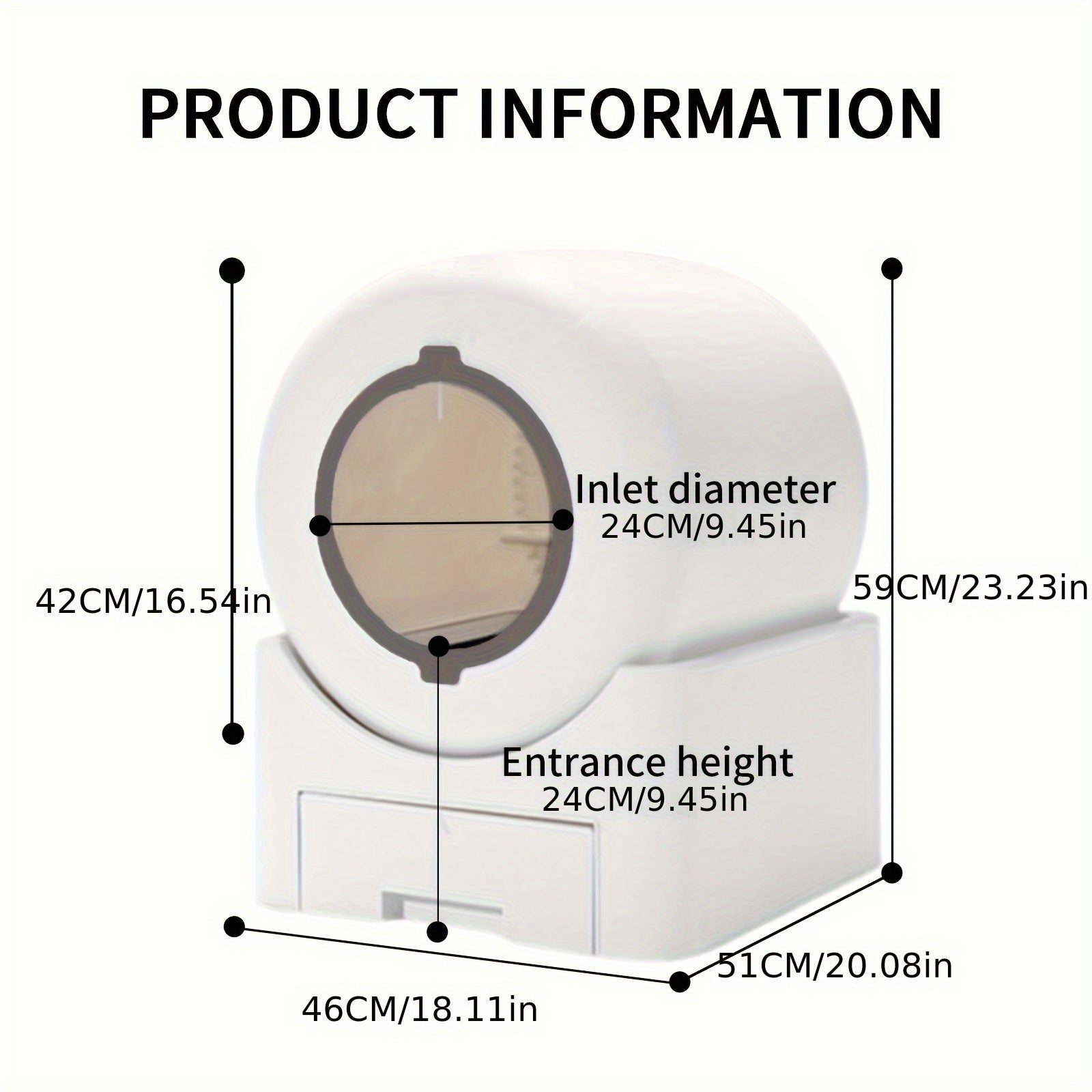 Smart Self-Cleaning Litter Box Pro 71L XL Capacity - APP\u002FWiFi Control, Odorless, Anti-Pinch Safety, Quiet, All Cat Litters Compatible, Includes Waste Bags and Mat, Suitable for Multi-Cat Homes, Quiet Pet Care, Sleek Pet Accessory, Highquality Build,