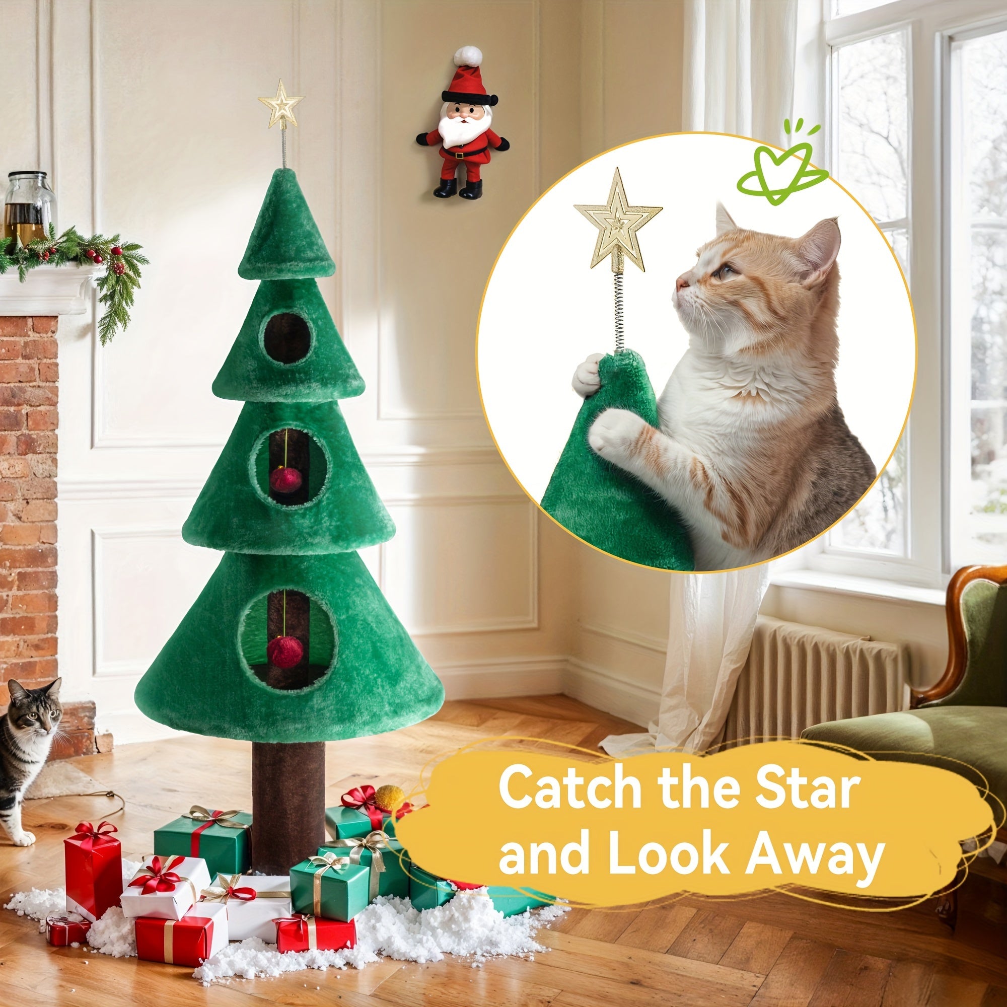 Christmas Cat Tree Tower HOOMIC 63\
