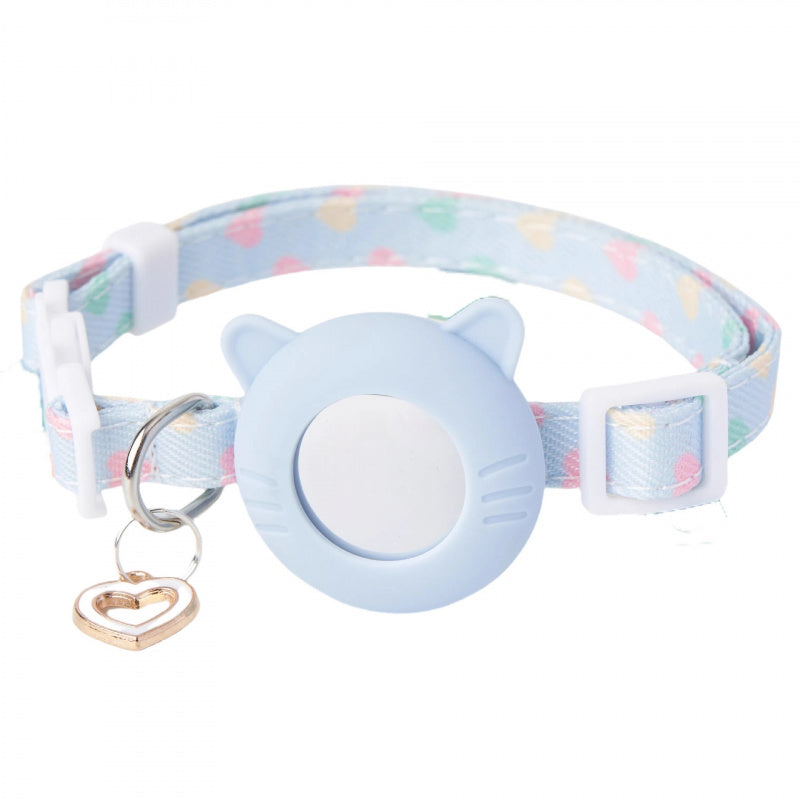 2025 GPS Tracker Compatible Cat Anti-Loss Collar with Anti-Suffocation Safety Lock, 3 Colors (White\u002F\u002FPink) - Adjustable Anti-Range Buckle & Bell-Free Design, Built-In Locator Slot for Microchipped Kittens & Cats (Durable PVC Coll