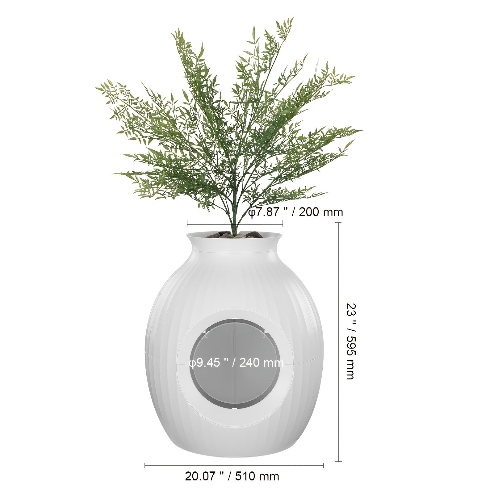 Happybuy Plant Cat Litter Box, Smart Odor Control System, Hidden Cat Litter Box With 9.48 In Large Entrance, Lighting Decoration & Sturdy ABS Material, Fit For Living Room\u002FCorner\u002FOutdoor Pool\u002FPatio