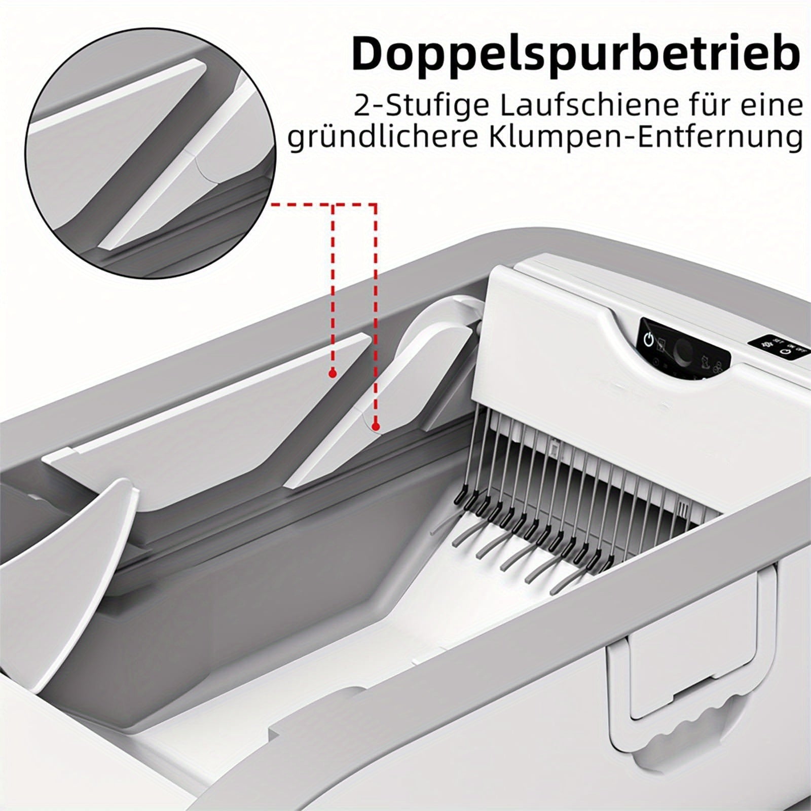 Smart Automatic Self-Cleaning Cat Litter Box with Wide Opening & App\u002F Control - Low-Maintenance Hands-Free Operation, Compatible with Clumping Litter, USA Plug (110V), Automatic Lid & Waste Disposal System for Large\u002F Cats
