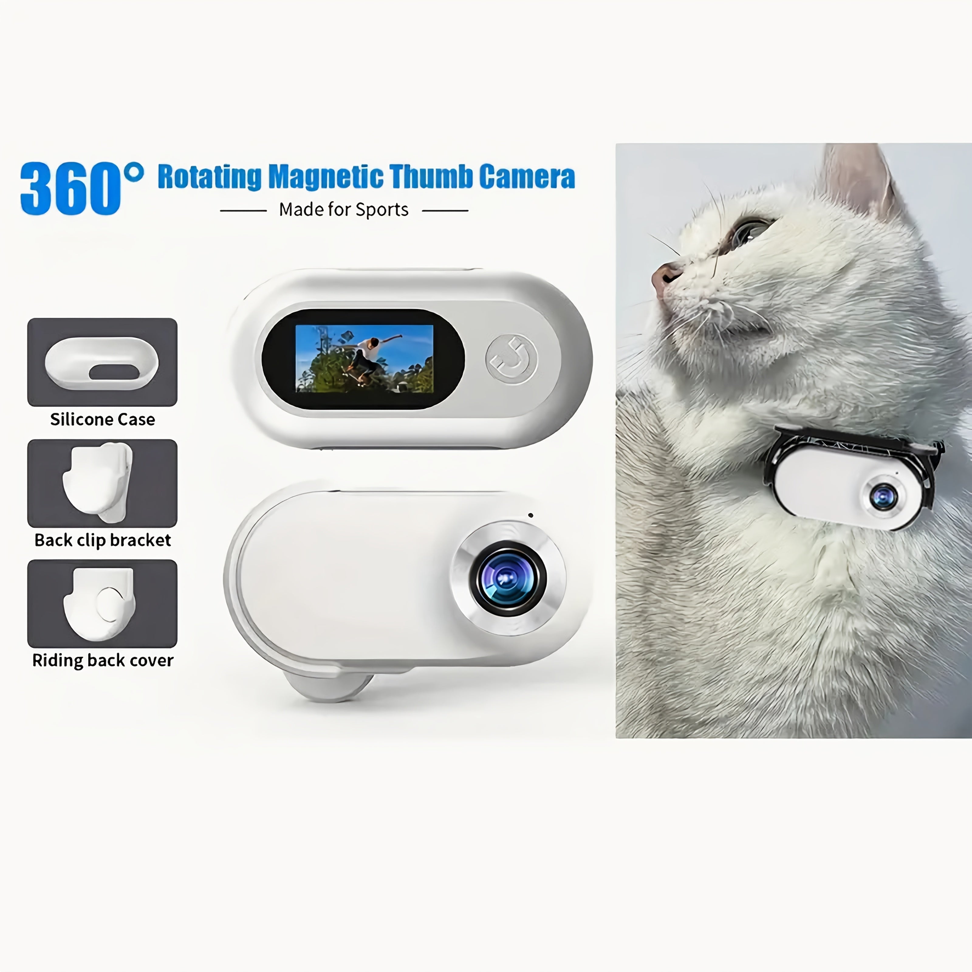 HD 1080P Dog Tracker Collar, No WiFi Needed Cat Collars Camera Sport\u002FAction Camera With Video Records, Mini Body Cam Indoor\u002FOutdoor Wireless Collar Pet Supplies\u002FStuff Designed For Dogs\u002FCats Birthday Gift
