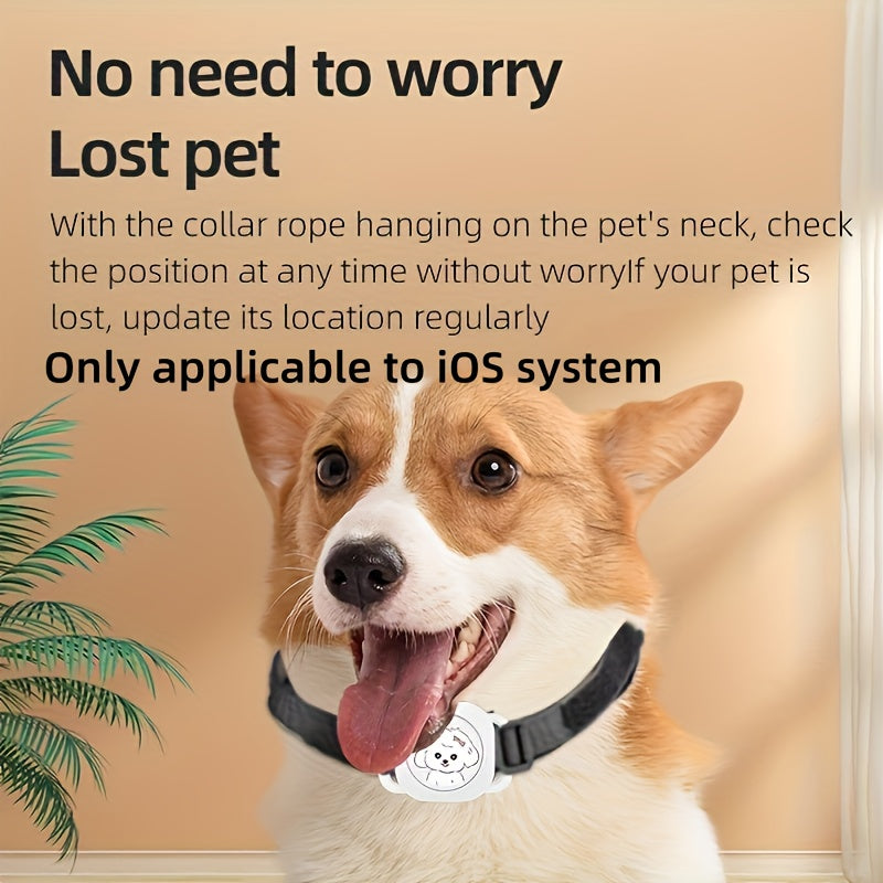 Wireless Pet Tracker Adjustable, Reflective Wireless Pet Tracker - Lost-Proof, Key Finder for Dogs and Cats, Compatible with Apple FindMy App, No Monthly Fee, Cat Collar Tracker (Available Only for IPhones)