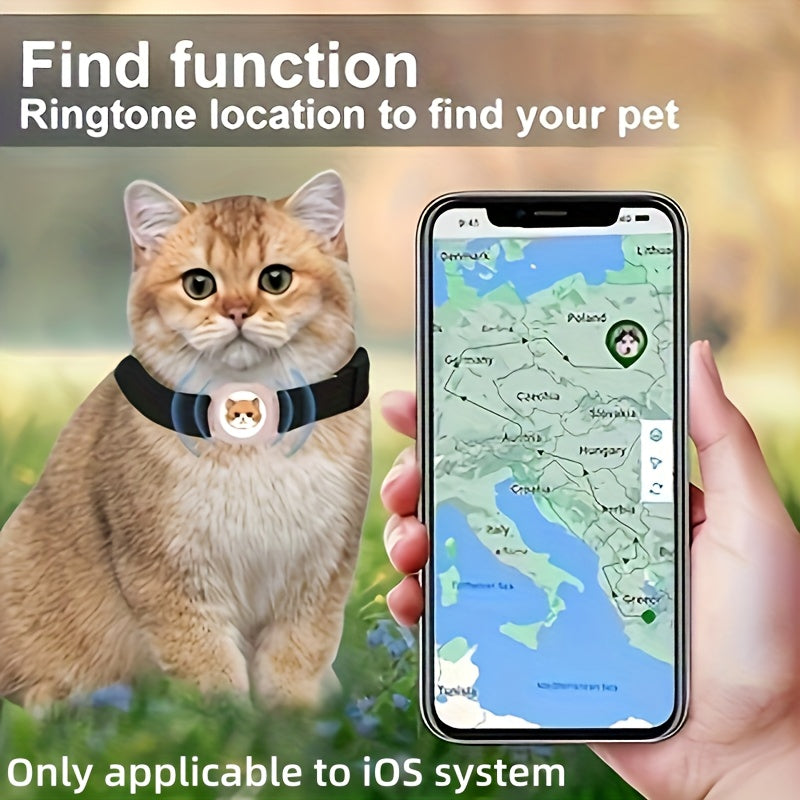 Wireless Pet Tracker Adjustable, Reflective Wireless Pet Tracker - Lost-Proof, Key Finder for Dogs and Cats, Compatible with Apple FindMy App, No Monthly Fee, Cat Collar Tracker (Available Only for IPhones)