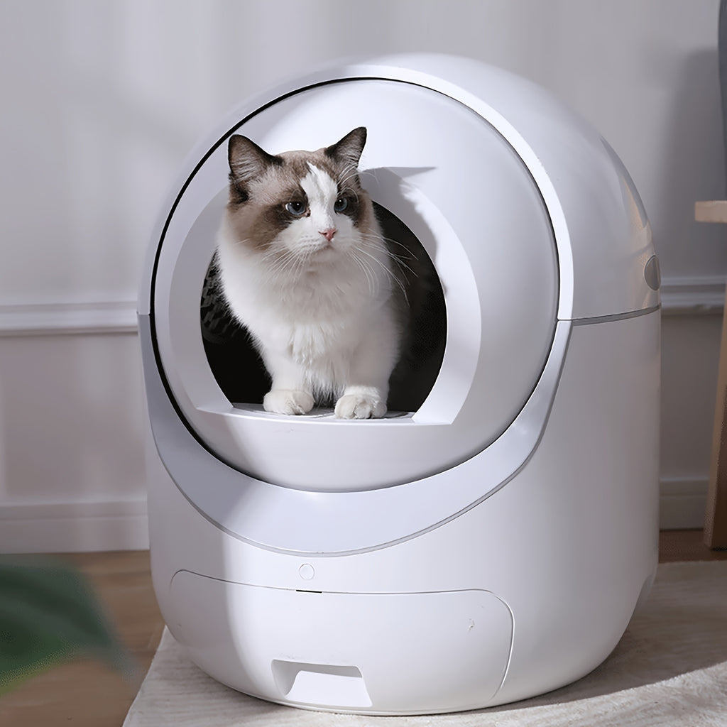 Smart Automatic Cat Litter Box Automatic Scooping And Odor Removal App Control Support 2.4G WiFi For Multiple Cats Double Odor Removal