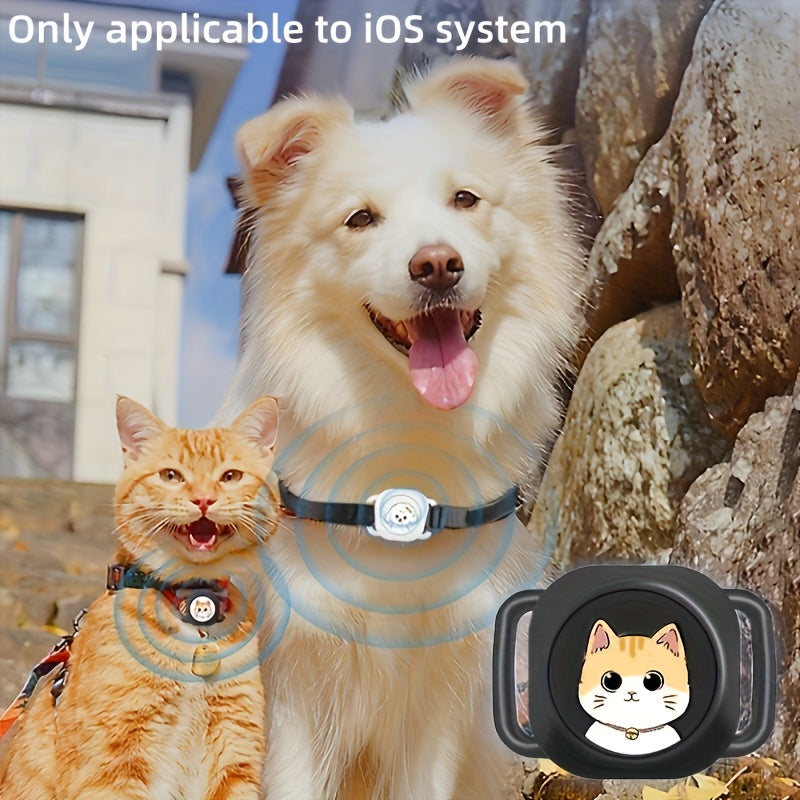 Wireless Pet Tracker Adjustable, Reflective Wireless Pet Tracker - Lost-Proof, Key Finder for Dogs and Cats, Compatible with Apple FindMy App, No Monthly Fee, Cat Collar Tracker (Available Only for IPhones)