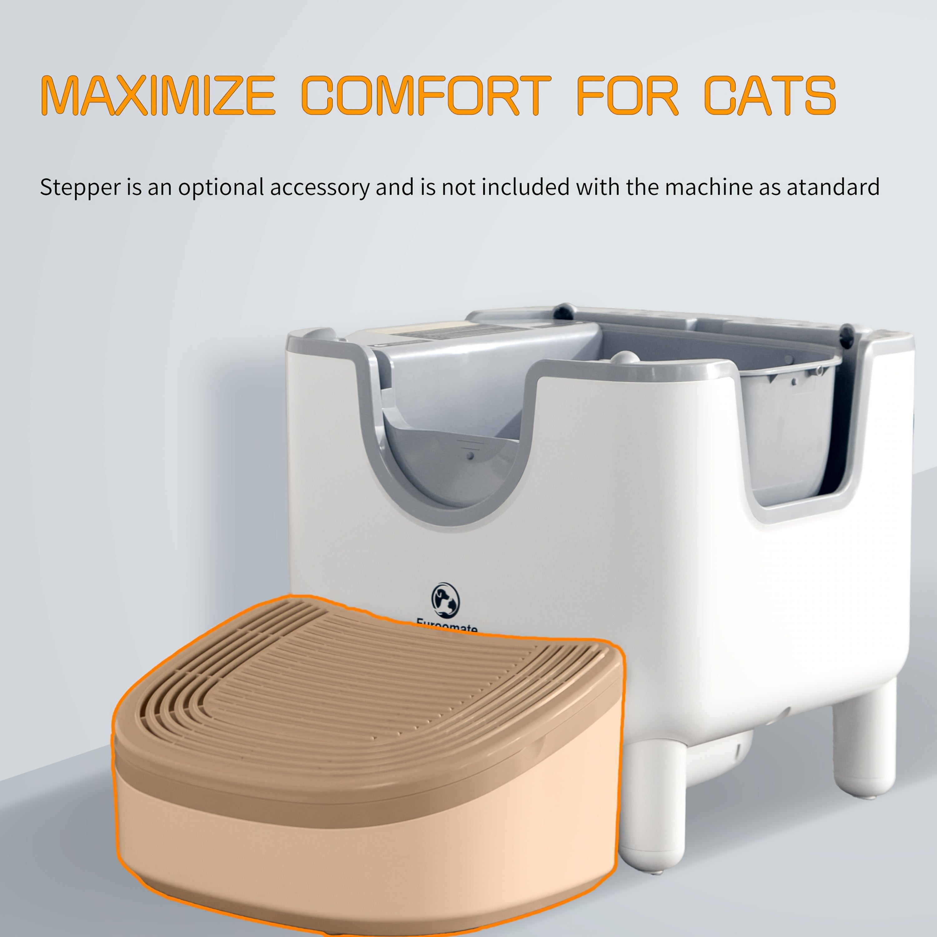 1pc Furoomate Self-Cleaning Litter Box, Open-Top Automatic Cat Litter Box, Easy Maintenance, With Built-in Safety Features And Odor Control Christmas Cat Toys For Indoor Cats, Without Battery