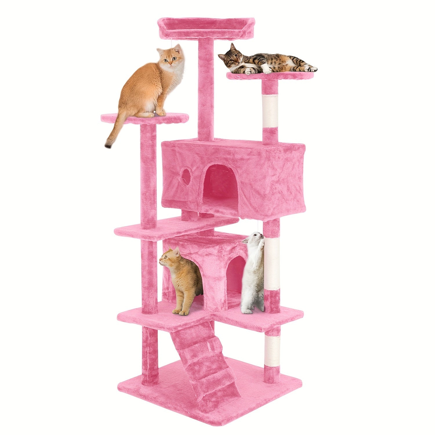 70\u002F54'' Cat Tree, Large Cat Tower Beautiful Perfect Gift for Cats, Multi-Level Furniture Activity Center with Scratching Post Stand House Apartment Fun Toy Kitten Pet Playhouse, Easy to Assemble, Gift