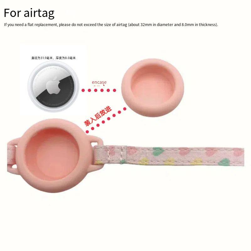 Glow-in-the-Dark Cat AirTag Collar with Anti-Choke Safety, GPS Tracker & -Loss Design - Soft Nylon Protective Cover with Cute Blue Kitten Face & Heart Charm, Comfortable Pet Collar for Indoor\u002FOutdoor Cats, Compatible with AirTag System (No Battery-F