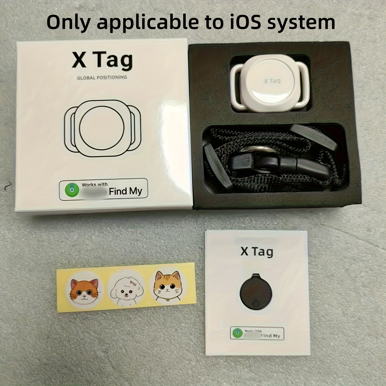 Wireless Pet Tracker Adjustable, Reflective Wireless Pet Tracker - Lost-Proof, Key Finder for Dogs and Cats, Compatible with Apple FindMy App, No Monthly Fee, Cat Collar Tracker (Available Only for IPhones)