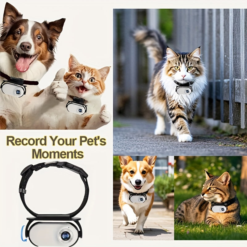 HD 1080P Dog Tracker Collar, No WiFi Needed Cat Collars Camera Sport\u002FAction Camera With Video Records, Mini Body Cam Indoor\u002FOutdoor Wireless Collar Pet Supplies\u002FStuff Designed For Dogs\u002FCats Birthday Gift