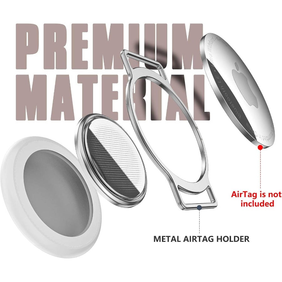 AirTag Collar, Ultra Elastic Tracker Collar, Airtag Holder Compatible with Air, Lightweight Scratch Resistant Adjustable Stepless GPS Pet Collar Cats Kittens Khaki