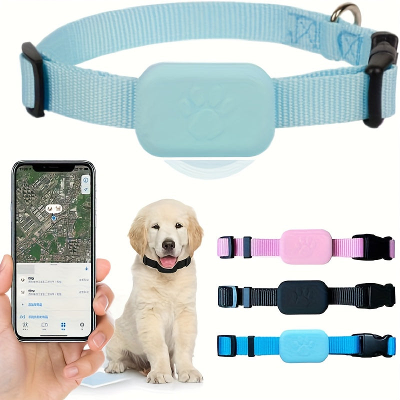 2pcs Solid Color Small Pet Wireless Positioning Intelligent Tracker Collar - Adjustable Size, Nylon Material, Elastic Fit, Pet Dog And Cat Anti Loss Alarm Sensor - Ideal Choice For Training And Walking