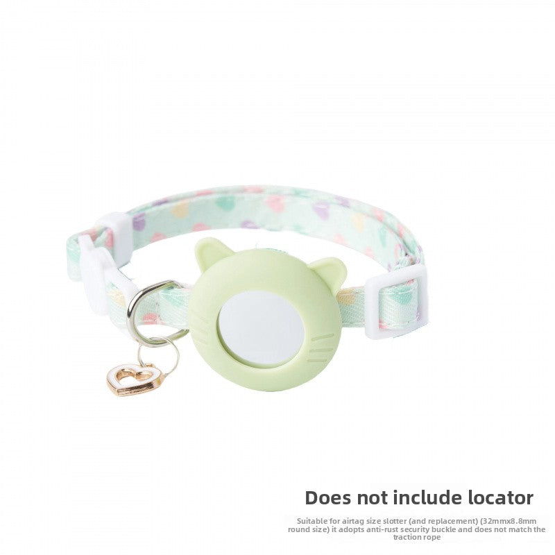 2025 GPS Tracker Compatible Cat Anti-Loss Collar with Anti-Suffocation Safety Lock, 3 Colors (White\u002F\u002FPink) - Adjustable Anti-Range Buckle & Bell-Free Design, Built-In Locator Slot for Microchipped Kittens & Cats (Durable PVC Coll