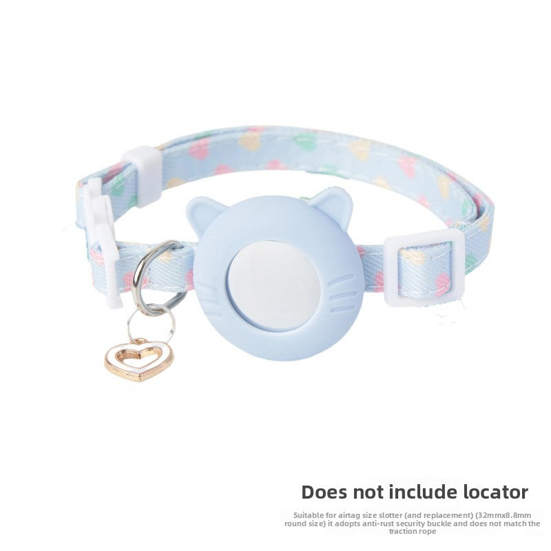 2025 GPS Tracker Compatible Cat Anti-Loss Collar with Anti-Suffocation Safety Lock, 3 Colors (White\u002F\u002FPink) - Adjustable Anti-Range Buckle & Bell-Free Design, Built-In Locator Slot for Microchipped Kittens & Cats (Durable PVC Coll