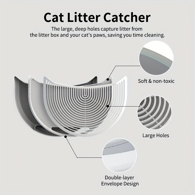 Automatic Cleaning Cat Litter Box, Intelligent Electric Cleaning Large Opening APP Control Smart Cat Litter Box, 1pc Cat Litter Mat, Deodorizing And Anti-pinch Cat Litter Box, With Garbage Bag And Sand Control Table, Suitable For 1-2 Cats, Without Battery