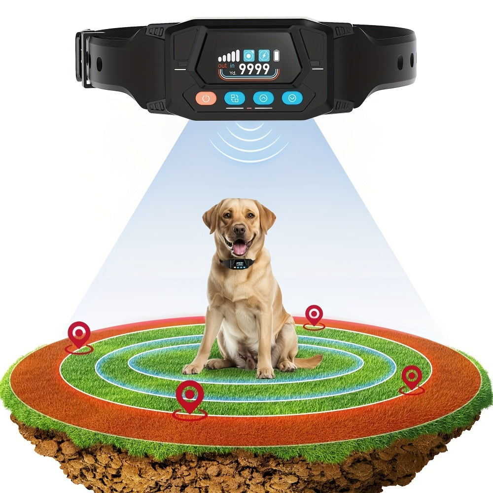 Electric Fence For Dogs - GPS Wireless Dog Fence Collar With 3 Warning Modes, Radius 33-9999 Yards, Rechargeable Dog Fence System Dog Fence Only For Outdoor